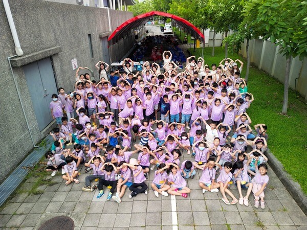 空拍機大合照：台南放學趣教育中心（永康、復興分校）2023多元水彈戶外教學活動
