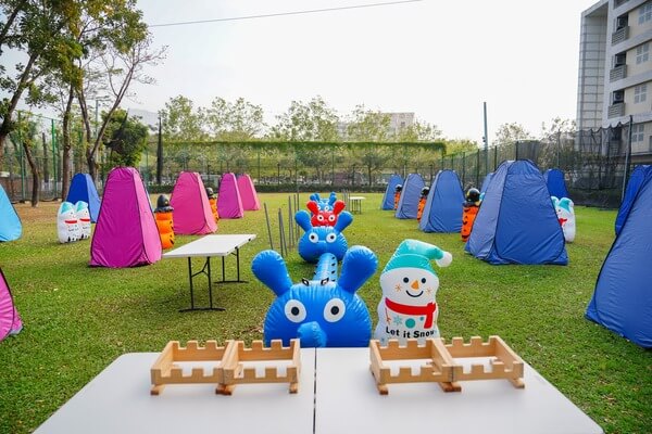 三種安全掩體及平坦草地（水彈對戰）：台南應用科技大學漆彈場，南部地區最寬敞舒適之水彈場地