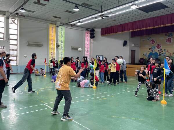 適合無論戶外或室內，孩童或親子均適合之活動（拋接不離團康遊戲）