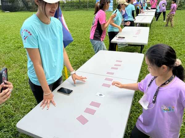 記憶考驗團康活動（緹森美語戶外教學）：一次八組同時進行