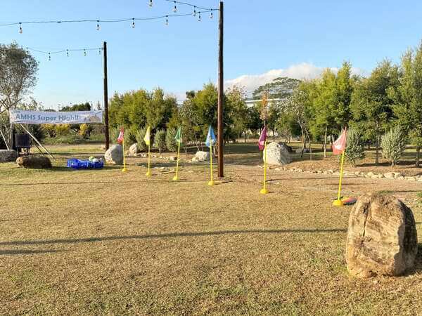 客制化旗幟桿做為分組競賽標示（台積電tsmc公司日員工日活動）