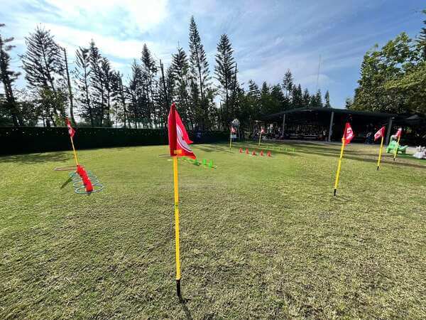 四組隊伍之競賽場地佈置：南勝企業家庭日活動