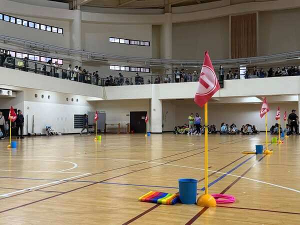 一次可四組(一個年級)趣味競賽之場地佈置 一次可四組(一個年級)趣味競賽之場地佈置