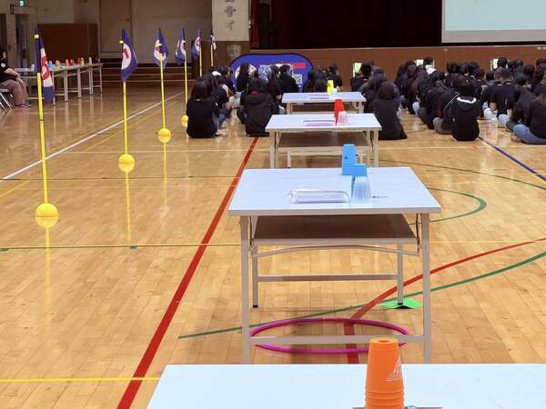 上午競賽前設備準備就緒（伊甸基金會公司日活動）